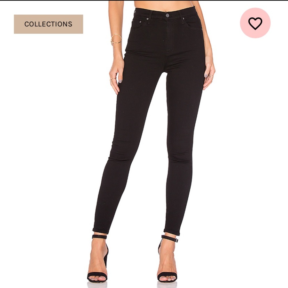 NWOT grlfrnd denim black jeans Kendall